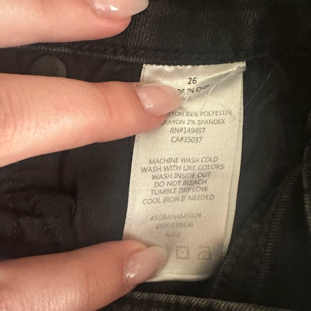 Joe’s Jeans Women’s Black Wash Raw Hem Skinny Jeans | 26 - Picture 7 of 8